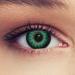 Design lenses green colored contact lenses with strength 1 pair (2st) large eyes effect monthly lenses suitable for dark eyes + free container "high intensive green" -4.25