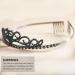 Lurrose Rhinestone Crowns Tiaras with Comb Headband for Girl Women Bridal Birthday Party Wedding Prom (Black) - Buy Online on GoSupps.com