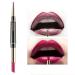 Allbesta 2 in 1 Lip Liner Matte Lipstick Waterproof Moisturizing Long Lasting Makeup Pencil Lip Liner 4#