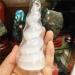 1pcs Selenite Flame Crystal Stone Quartz Palm Stones Fraueneis Specimen