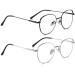 COOLOO Blue Light Glasses Blue Light Blocking Glasses for Women Men Gaming Computer Glasses Anti Glare Headache Eyes Strain Glasses with Blue Light 06-black+silver
