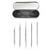5 PCs blackheads remote tool kit blackhead extractor tool komedos extractor zit acne removal kit blackhead remover pimotor extractor tool non-slip pimperel plaster tool stainless steel