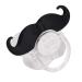 Cute lip-beard pacifier mini-bearable funny cartoon cord-and-siliconnippel in food quality with dust poem insulation cover for babies (curly beard)