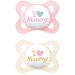 Buy MAM Pacifier Original Silicone I Love Mummy & Daddy 0-6 Months - 4 Pack for Girls | International Shipping Available - Buy Online on GoSupps.com