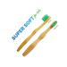 Woobamboo Kid's Bamboo Toothbrush 2 Pack - Super Soft BPA Free Nylon Bristles - Buy Online on GoSupps.com