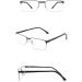 HQMGLASSES Ultra-Light Pure Titanium Anti-Blue Light Aspherical HD Resin Lenses Business Glasses - Computer Goggles +1.0 to +3.0 Diopter - Stylish Black Frame - Buy Online on GoSupps.com