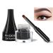 Go Ho Black Eyeliner Gel Pot Matte Cream Eyeliner Makeup Smooth High Pigmented Matte Eye Makeup Gel with Brush Gel Eye Liner Pot for Women 202 Black 202 Black