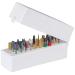Nail Drill Bits Holder 30 Holes  Rosy Finch Portable Nail Drill Bits Holder Storage Container Storage Dust Proof Stand Organizer Holder for Acrylic Nail Tools (Not Include Nail Drill Bits)