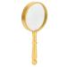 75mm Magnifying Glass Classic Gold Ergonomic Handheld 6X Optical Full Metal Reading Magnifying Glass for Elder Microscope