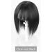 Silk Straigt Clip in Hairpiece Snythetic Topper With Bangs Extension for Women Cover Thinning Hair (25cm Jet Black) - Buy Online on GoSupps.com