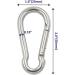 Durable 10pcs M5 304 Stainless Steel Carabiner Snap Spring Hook D Ring Chain Quick Link Lock Fastner - 2 x 1 Size - Buy Online on GoSupps.com