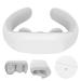 Professional electrical neck massager blood circulation massage device Hot compression vibration therapy instrument with three electrode paves (white)