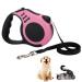 Dog leash retractable dog leash extendable dog leash for small medium and large dogs pink 3 meters pink 3 m