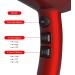 1875W Professional Ionic Hair Dryer - Lightweight Salon Blow Dryer with 2 Speeds 3 Heat Settings Diffuser Concentrator & Comb - Fast Drying - Red - Buy Online on GoSupps.com