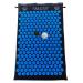 AkuPressureatte 70x42x2cm + 2 massage balls + pillow + bag (set 5in1) Matte against back pain neck head for relaxation muscles relief better sleep blood circulation foot reflex zones black/blue