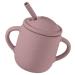 Linshuma Silicone Baby Cup  Toddler Straw Sippy Cup  Kids Trainer Cup  Open Cup for 6 Months+ Babies Training Cute 150ML Coffee