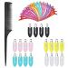 Figfyou 36 Seamless hair clip colored no bend hair clips compartment clips hair hairdressing requirement hair clips with comb combi clips hairdresser accessories for hair styling make -up