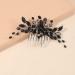 Black Teardrop Crystal Hair Comb - Wedding Hair Accessory for Women and Girls - Buy Online on GoSupps.com