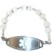 Hidden Hollow Beads Women's Medical Alert ID Bracelet - Interchangeable Replacement Vital Info Tag (White - Buy Online on GoSupps.com