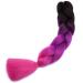TESS Braids Extensions 60 cm - Pack of 3 Jumbo Kanekalon Synthetic Hair for Box Braids - Ombre Hair Braids (Black Purple Pink) - 100g/Bundle - Buy Online on GoSupps.com