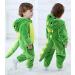 Alltops Baby Toddler Cartoon Dinosaur Jumpsuit Romper | Flannel Animal Pajamas Onesie | Green Dinosaur 18-24 Months - Buy Online on GoSupps.com