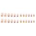 Justotry 24-Piece Colored Flower-Stick Press-On Nails | Glossy Artificial Short Nude Angular Nail Design | Leaf French Square Fingernails for Women - 26 Colors & Floral Variety - Buy Online on GoSupps.com