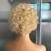 Short Pixie Cut Curly Bob Wig 613 Blond Human Hair Lace Front - Glueless Brazilian Virgin Hair Pix Style Pre Plucked with Baby Hair - Buy Online on GoSupps.com