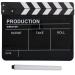 Acouto Director Clip Board Acrylic Director Scene Clapperboard TV Movie Action Board Film Cut Prop with Pen Directors Clapperboard 11.8 x 9.8 x 0.7inch (Black)