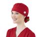 Mifelio Scrub Cap Adjustable Scrub Hats with Cotton Sweatband for Women Men Red