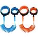 MOTTDAM 2 Pcs Anti Lost Wristband 1.5M Baby Safety Wrist Link Belt Walking Hand Belt Strap Leash Wire Rope for Child Toddler Kids(Blue+Orange) Blue + Orange