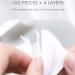 SHINO Multi-Purpose Cotton Pads - 100% Cotton Biodegradable Makeup Remover for Sensitive Skin - 4-Layer Chemical-Free Face Pads - International Shipping Available - Buy Online on GoSupps.com
