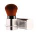 Retractable Powder Brush Travel Nail Dust Brush Portable Makeup Brush with Cover Silver Manicure tackle