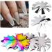 WPOND Nail Art Edge Trimmer Template - Stainless Steel Colorful French Style DIY Manicure Tool for Stunning Nail Designs - Buy Online on GoSupps.com