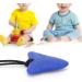 Food Grade Silicone Chew Necklace for Boys and Girls - Cute Teething Pendant Toy (Blue) - Buy Online on GoSupps.com