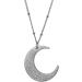 Oralgo Moon Pendant Necklace - Stainless Steel Ayatul Kursi Crescent Choker | Unique Islamic Jewelry Gift - Buy Online on GoSupps.com