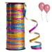 CLDURHGE Curling Ribbon Balloon Ribbon Gift Wrapping Balloon String Curling Ribbon Shiny Glitter Balloon String Roll Gift Wrapping Ribbon Gift Wrapping Ribbon for Party Decoration(Rainbow 100 Yards)