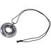 Verdant Touch Terahertz Pendant with Double Loop Charm | Natural Energy Stone Necklace 60x180 cm - Buy Online on GoSupps.com