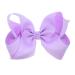 Hair Clips Boutique Hair Bows Alligator Clip for Women Girl Hairpin 6 Inch TSFJ02 (Light Purple)