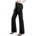 Women's Bootcut Yoga Dress Pants - Stretchy Office Business Casual Slacks with 4 Pockets - 31 Inseam - Black - Buy Online on GoSupps.com