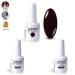 Vishine Gelpolish Manicure Salon UV LED Soak Off Gel Nail Polish & Base Coat Top Coat Set Dark Purple(1339)
