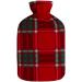 Ram Hot Water Bottle with Soft Fleece Cover - 2L Tartan Red | International Shipping Available - Buy Online on GoSupps.com