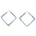 Feyleie denim's ear hoops earring stylish denims caliko ear hoop earring simple round earrings for women girls exaggerated winding hoop earring jewelry s square