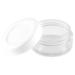 5x 10ml Clear Cream Jars with White Screw Lids - Empty Small Jars for Cosmetic Use - International Shipping - Buy Online on GoSupps.com