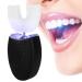 U-Shaped Adult Toothbrush t Electric Sonic Toothbrush Automatic Cleaning Toothbrush Oral Care Tool with Food Grade Silicone Brush Head(Black)