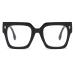 NIDOVIX Oversized Square Blue Light Glasses for Women Men Retro Fashion Big Thick Frame Glasses Computer Eyeglasses Black 50 Millimeters