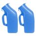 Urinals for Men 2 Packs-1200ml Thick Firm Portable Urinal, Urine Collection for Hospital, Incontinence, Elderly, Travel Bottle (Blue)