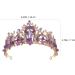 Lurrose Vintage Baroque Queen Crown | Purple Violet Crystal Tiara | Rhinestone Wedding & Gothic Headpiece for Women & Girls - Buy Online on GoSupps.com