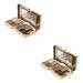 FOMIYES 2 Pcs 10 Christmas Goodies Accessories for Eyeshadow Dish Eye Shadow Neutral Palette 1 count (Pack of 1) As Shownx2pcs