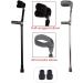 Parten Adjustable Walking Cane Forearm Crutches Underarm Adult Medical Crutches intercultural Handle Based on ergonomics (Grey Double branch) (Black Double branch) Selfless dedication Black Single branch - Buy Online on GoSupps.com