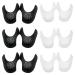 6 Pairs Anti-Wrinkle Shoe Crease Protector for Air Force Shoes, Sneaker and Casual Shoes, Toe Box Crease Protectors Prevent Sports Shoes Crease Guard for Men's 7-12/ Women's 5-8 Black+white